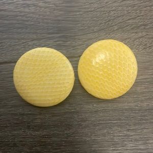 Women’s 80s Style Yellow Stud Earrings